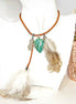 Collier "Voix du Loup" cuir et Amazonite