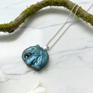 collier éléphant labradorite