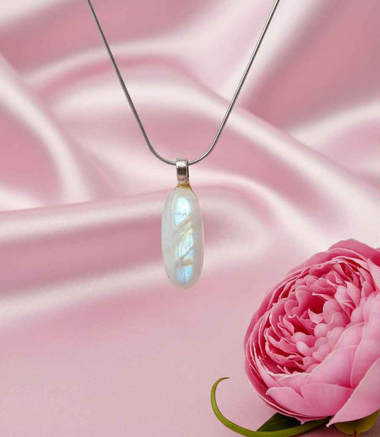 Collier et pierre de lune arc en ciel, péristérite, au choix