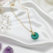 collier donut malachite