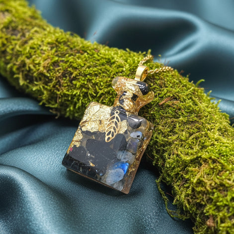collier orgonite tourmaline noire labradorite