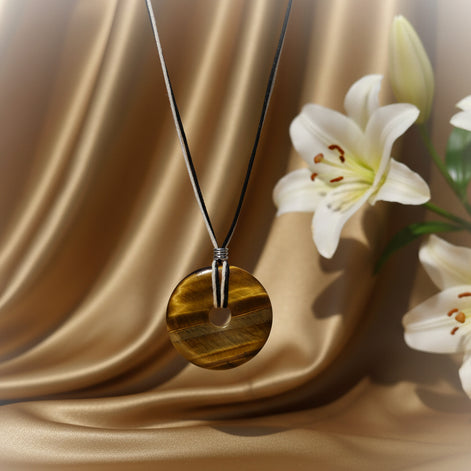 collier chanvre  pierre pour homme écolo cadeau