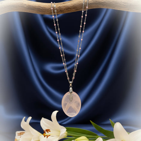 bijoux de créateur en pierre quartz rose