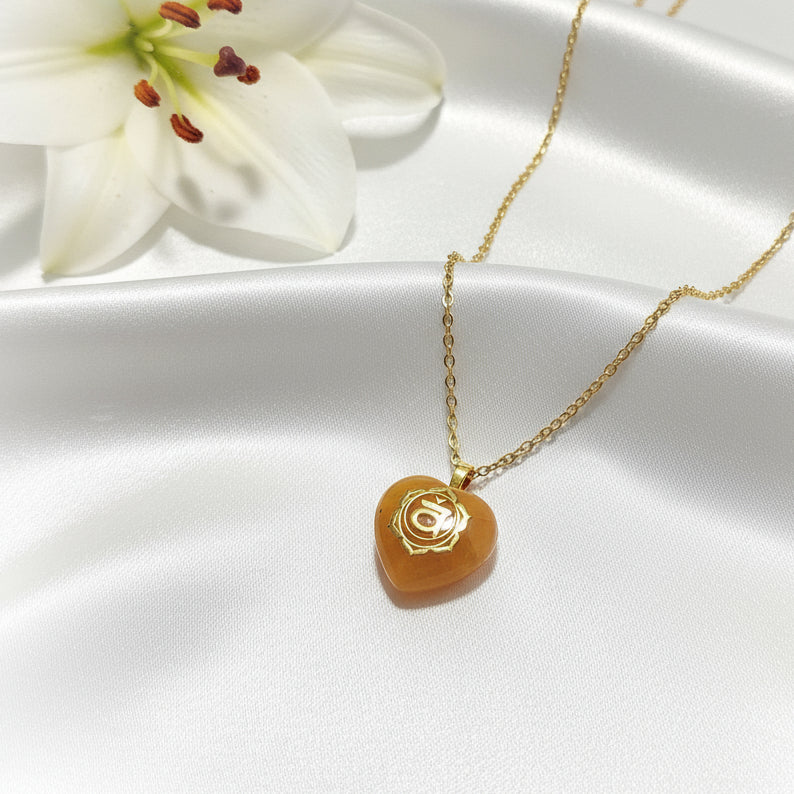 collier aventurine orange