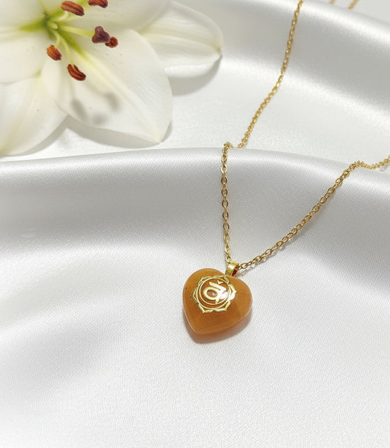 collier aventurine orange