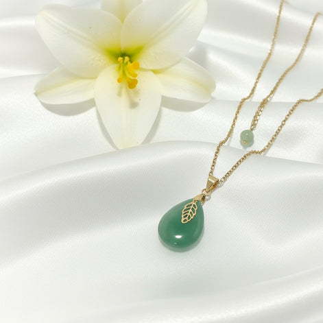 collier pierre aventurine verte