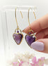 Boucles d'oreilles améthyste fait main