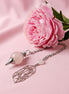 pendule quartz rose fait main 70