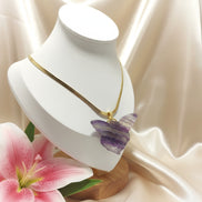 Collier doré Fée fluorite 
