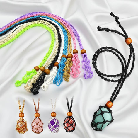 Collier sautoir porte pierre réglable pour mettre sa pierre