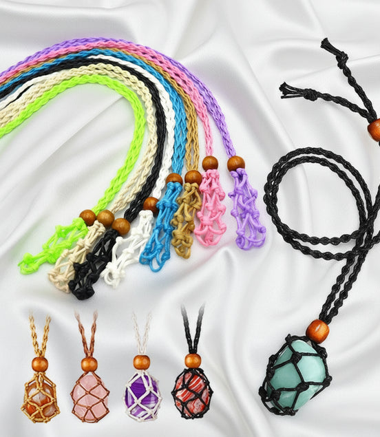 porte pierre Collier sautoir réglable,  pour mettre sa pierre