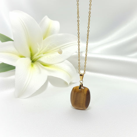 chaine doré oeil de tigre