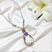 Collier en merlinite sertissage cuivre