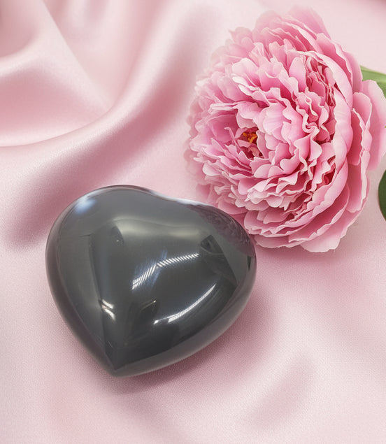 Coeur en pierre d'agate orc 8 cm