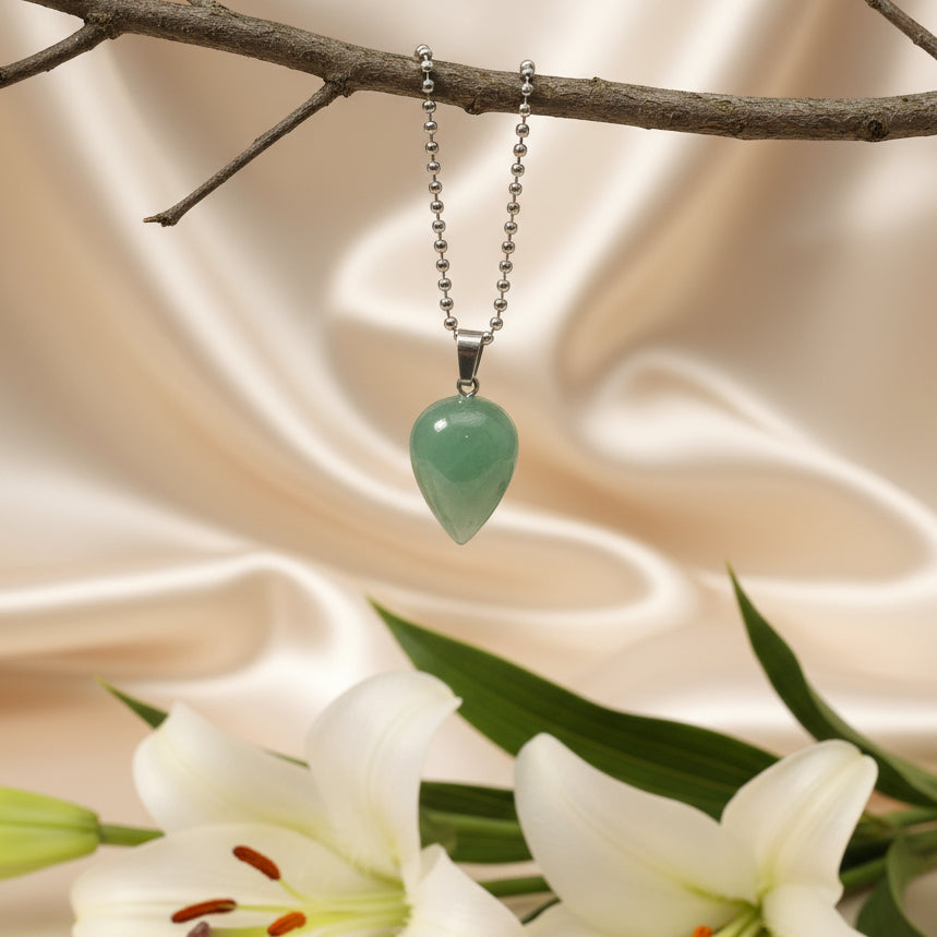 collier homme en aventurine verte