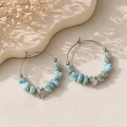 Kit créatif boucles d'oreilles en larimar, papillons, niveau 1
