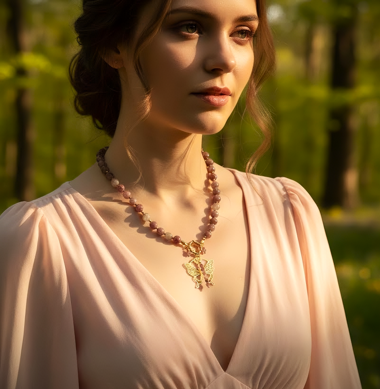 Collier  Tourmaline Rose, s’aimer d'abord soi-même