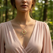 Collier doré en pierre de lune