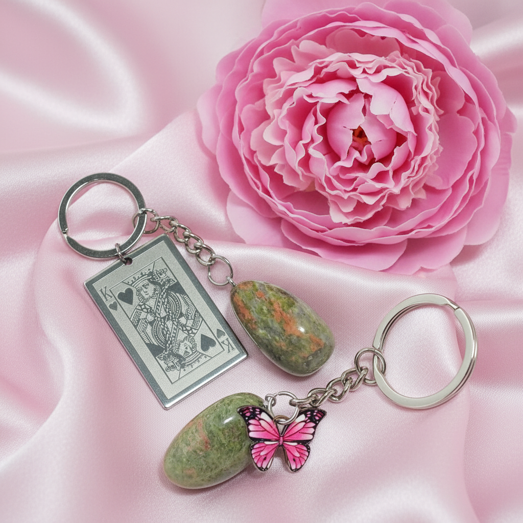 Duo de Porte-Clés Énergétiques – Pour les Âmes liées, couple, enfant ou amis