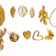 Boucles d'oreilles dorées sur mesure Pierre naturelle & fermoir au choix, faites main