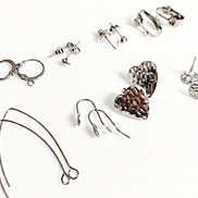 Boucles d'oreilles argentées sur mesure, pierre et fermoir au choix, fait mains sur commande
