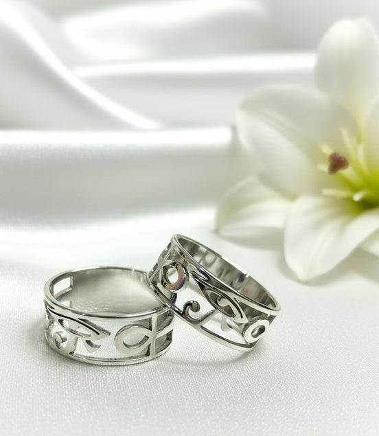 bague ankh argenté acier inoxydable