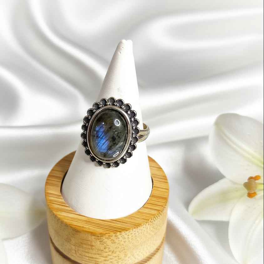 Bague en argent s925 et labradorite