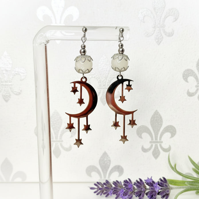 boucles d'oreilles lune