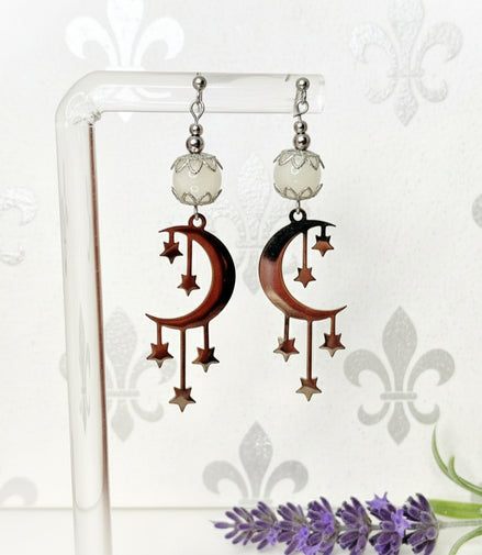 boucles d'oreilles lune