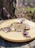 Plateau fleur de vie cristallin en pierre et résine 40 cm