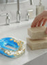 Porte savon océan en résine et quartz ou lapis lazuli
