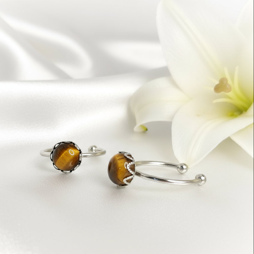 bague fine oeil de tigre