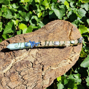 Baguette énergétique en amazonite et bois de noisetier 