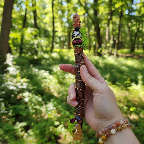 baguette quartz bois noisetier artisanale