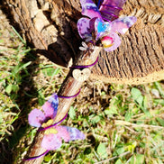 Baguette énergétique pointe de fluorite et bois de noisetier