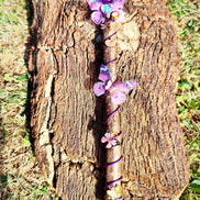 Baguette énergétique pointe de fluorite et bois de noisetier