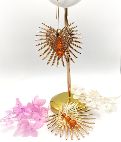 boucles d'oreilles cornaline