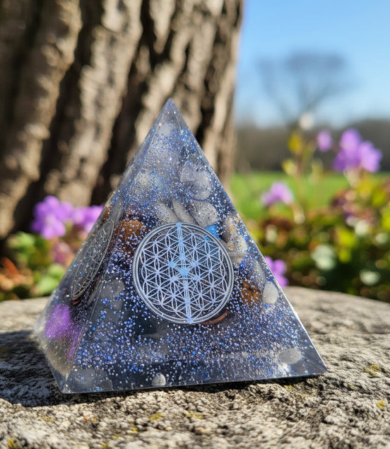 orgonite fleur de vie artisanale