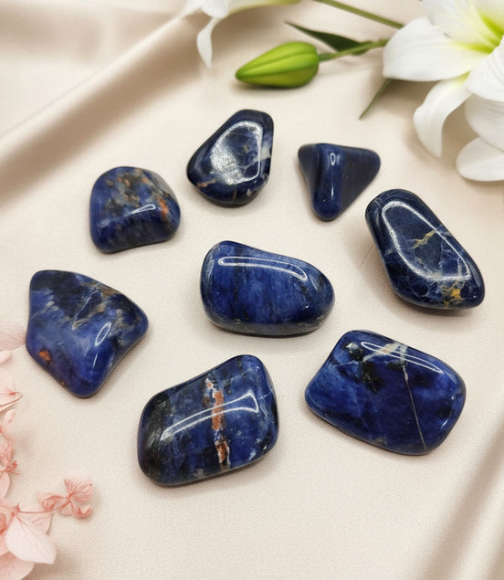 Pierre de sodalite roulées de qualité 3/4cm