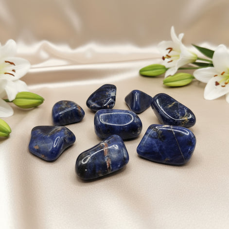 Pierre de sodalite roulées de qualité 3/4cm