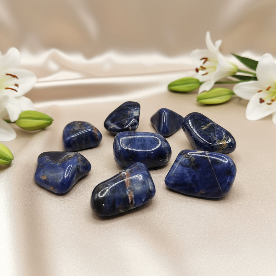 Pierre de sodalite roulées de qualité 3/4cm