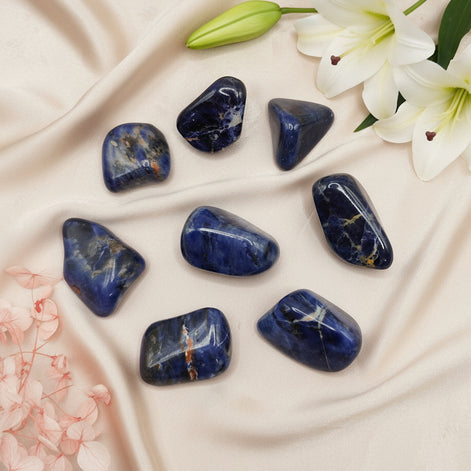 Pierre de sodalite roulées de qualité 3/4cm