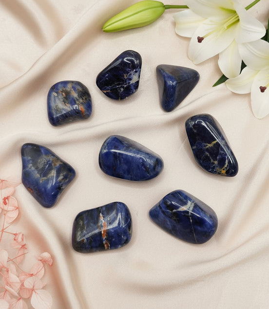 Pierre de sodalite roulées de qualité 3/4cm