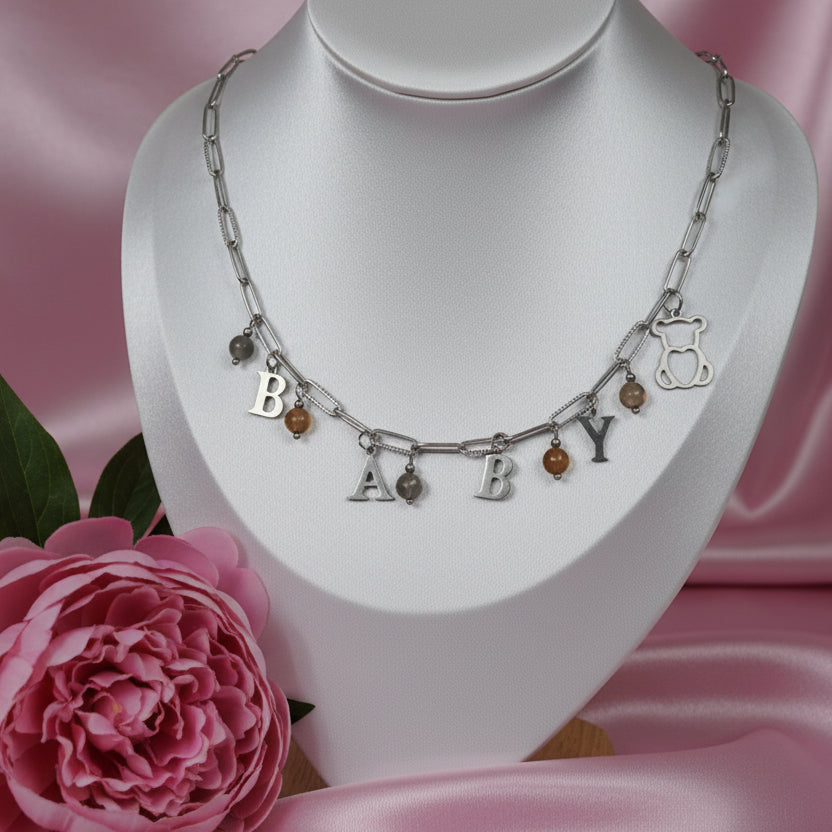 collier baby initiale