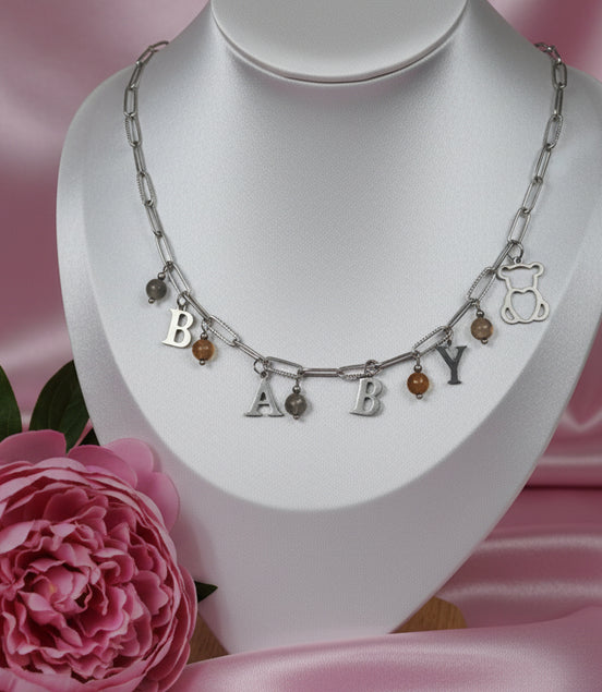collier baby initiale