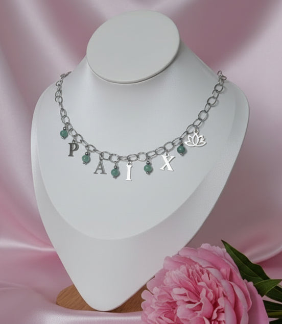 Collier PAIX en amazonite