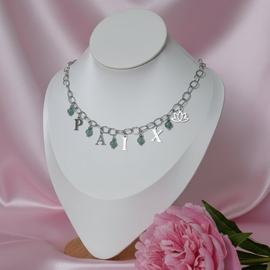 Collier PAIX en amazonite