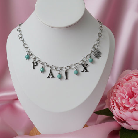 Collier PAIX en amazonite