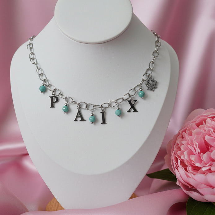 Collier PAIX en amazonite