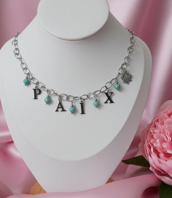 Collier PAIX en amazonite